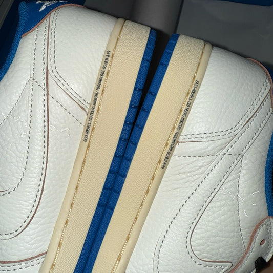 Jordan 1 Retro Low OG SP Fragment x Travis Scott Sail Military Blue