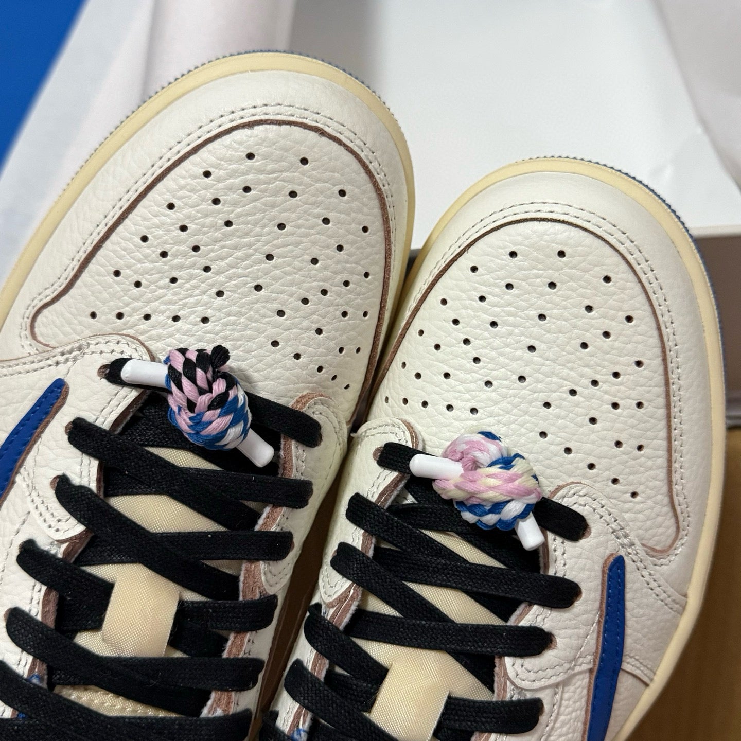 Jordan 1 Retro Low OG SP Fragment x Travis Scott Sail Military Blue