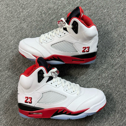 Jordan 5 Retro Fire Red Black Tongue (2025)