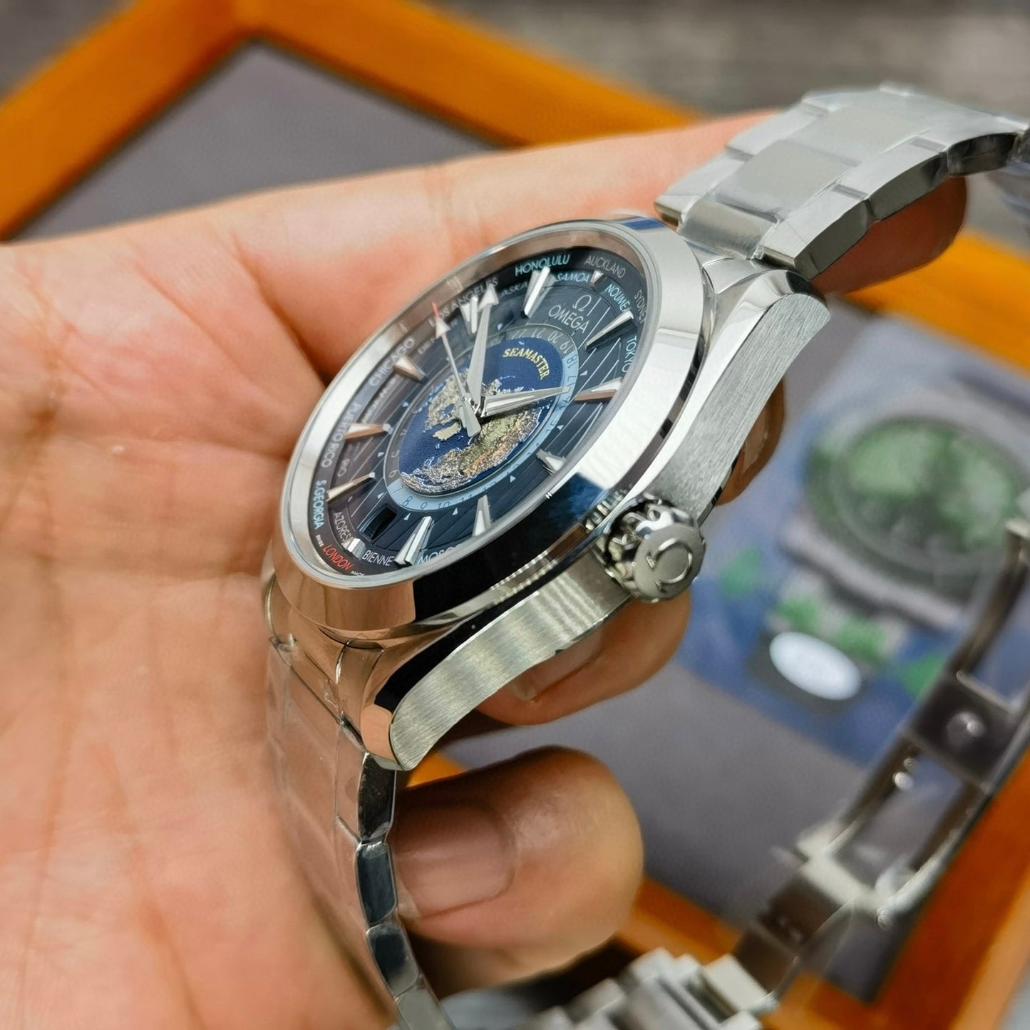 VS Factory Omega Seamaster Aqua Terra Worldtimer – Blue Dial