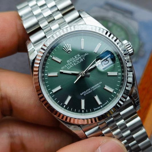 VS Factory Rolex Datejust 36 Green Dial / Jubilee / Cal. 3235