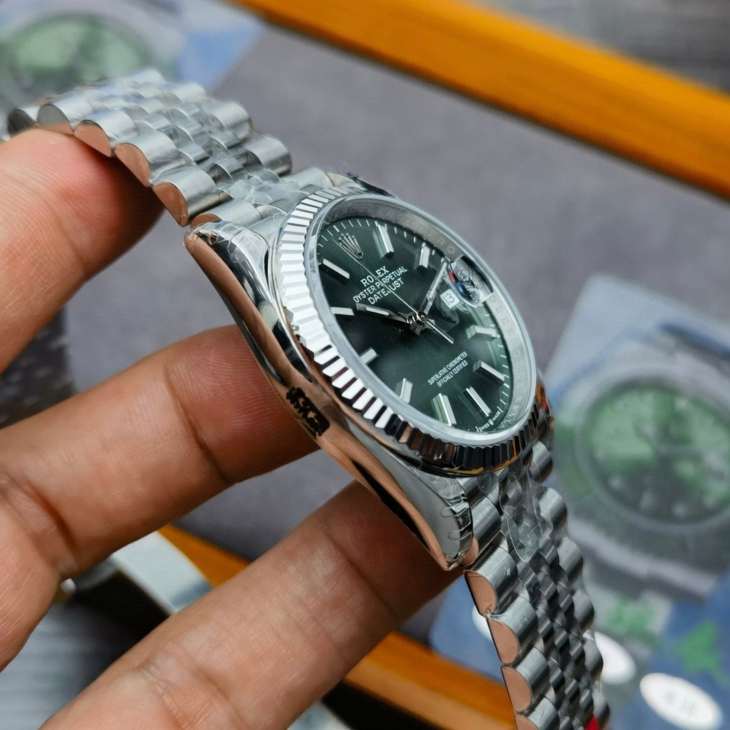 VS Factory Rolex Datejust 36 Green Dial / Jubilee / Cal. 3235