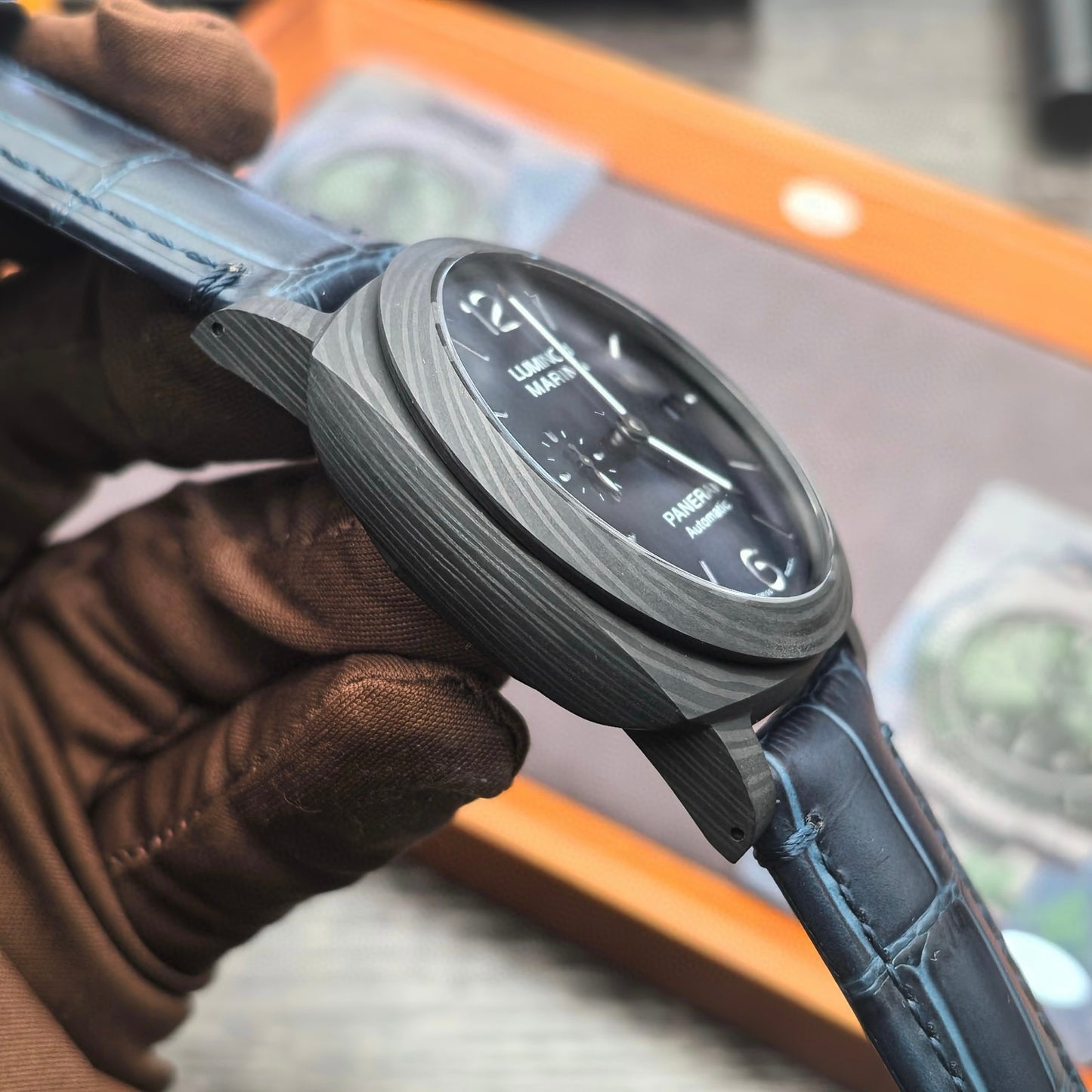 VS Factory Panerai Luminor Marina Blue Dial / Carbon Case / Cal. P.9010